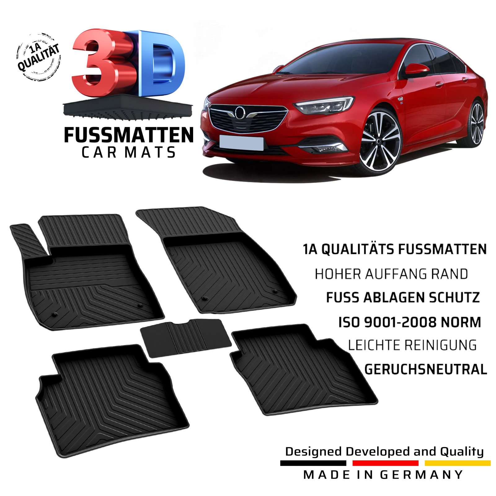 2017 Premium Fußmatten für Opel Insignia B ab Bj