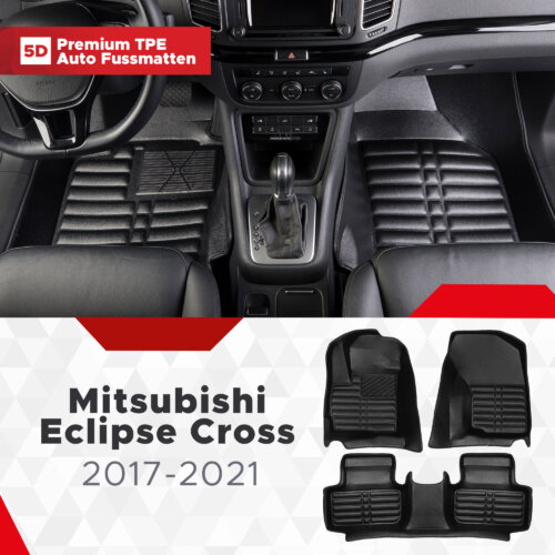 5D Premium Auto Fussmatten TPE Set Passend fuer Mitsubishi Eclipse Cross Baujahr 2017 2021