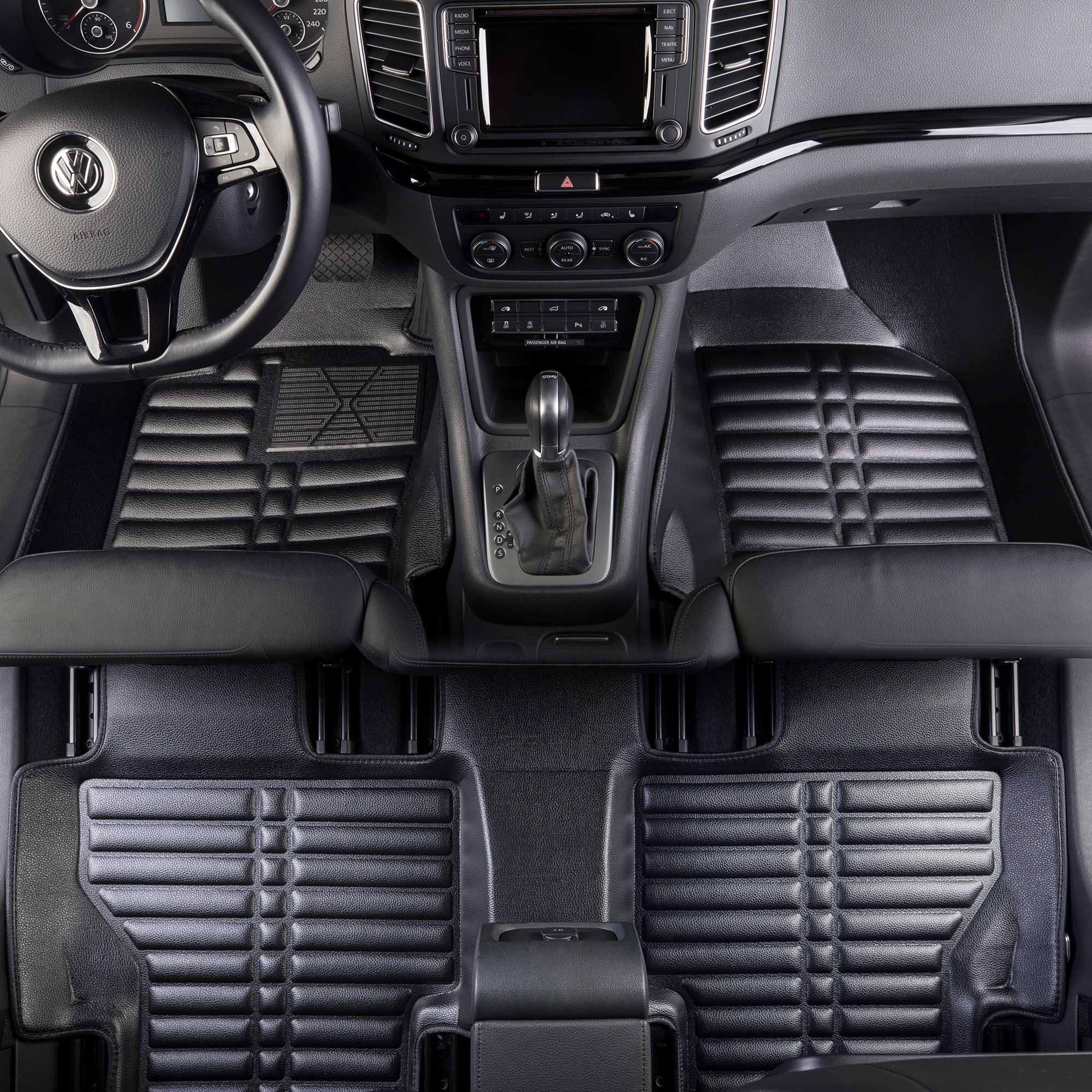 Fußmatten, Premium-Typ-Eimer-Gummi-Volkswagen Touran I minivan (2003 - 2010)