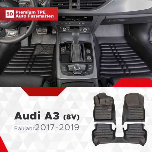 AutoFussmatten Fussmattenprofi Audi A3 8V Limousine Facelift Baujahr 2017 2019