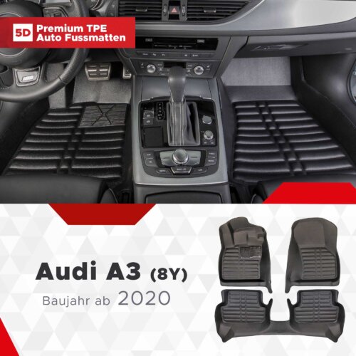 AutoFussmatten Fussmattenprofi Audi A3 8Y Baujahr ab 2020
