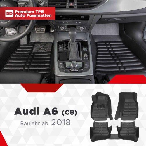 CarFoot Mats Floor Mat Professional Audi A6 C8 Year of Construction from 2018
