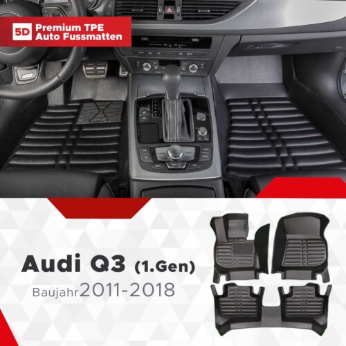 AutoFussmatten Fussmattenprofi Audi Q3 1 Gen Baujahr 2011 2018