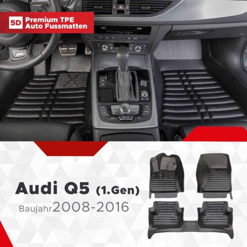 AutoFussmatten Fussmattenprofi Audi Q5 1 Gen Baujahr 2008 2016