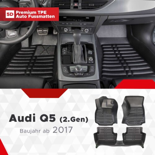 AutoFussmatten Fussmattenprofi Audi Q5 2 Gen Baujahr ab 2017