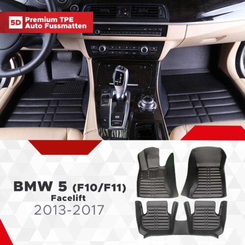 AutoFussmatten Fussmattenprofi BMW 5 F10 F11 Facelift Baujahr 2013 2017