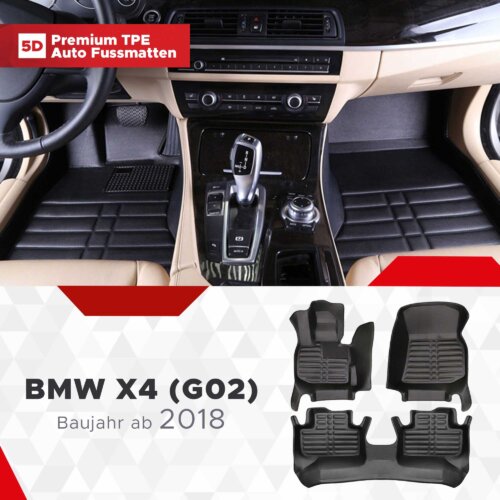 AutoFussmatten Fussmattenprofi BMW X4 G02 Baujahr ab 2018 1