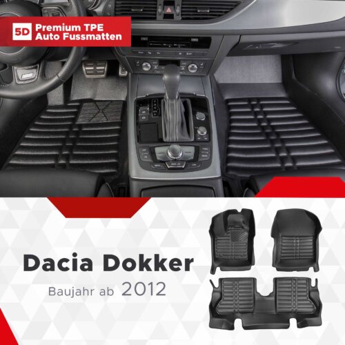 AutoFussmatten Fussmattenprofi Dacia Dokker Baujahr ab 2012