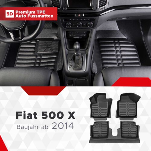 AutoFussmatten Fussmattenprofi Fiat 500 X Baujahr ab 2014