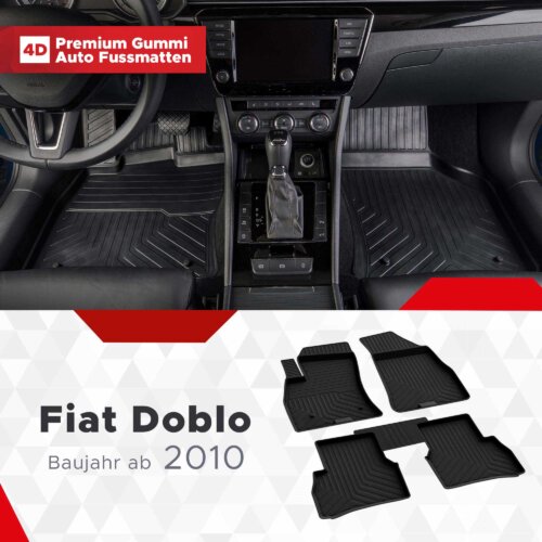 AutoFussmatten Fussmattenprofi Fiat Doblo Baujahr ab 2010
