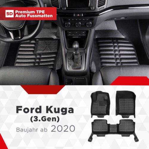 CarFoot Mats Floor Mat Professional Ford Kuga 3 Gen Year of Construction from 2020 1