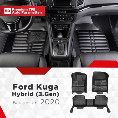 AutoFussmatten Fussmattenprofi Ford Kuga 3 Gen Hybrid Baujahr ab 2020 1