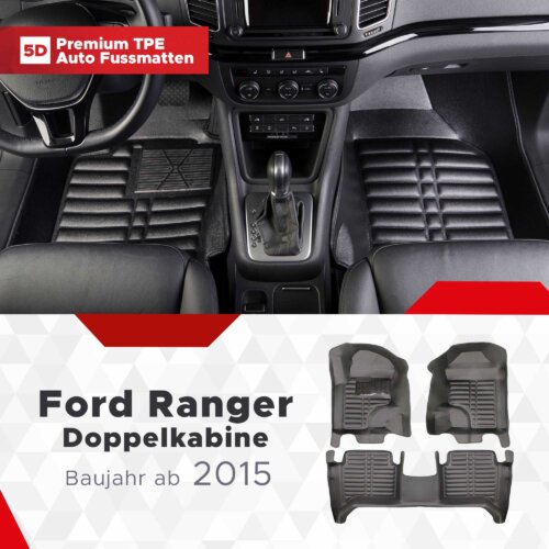 AutoFussmatten Fussmattenprofi Ford Ranger Doppelkabine Baujahr ab 2015 1