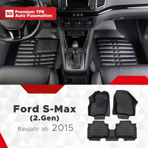 CarFoot Mats Floor Mat Professional Ford S Max 2 Gen Year of Construction from 2015 1