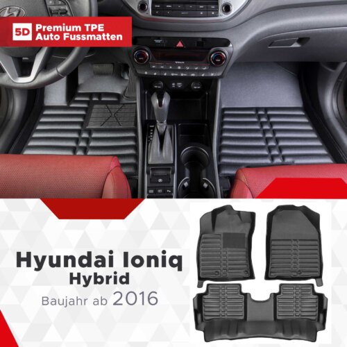 AutoFussmatten Fussmattenprofi Hyundai Ioniq Hybrid Baujahr ab 2016