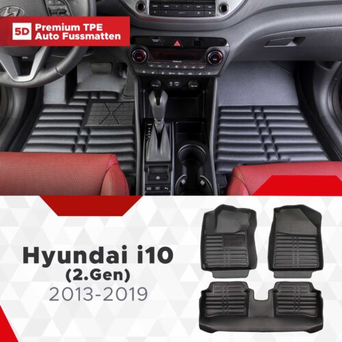 AutoFussmatten Fussmattenprofi Hyundai i10 2 Gen Baujahr 2013 2019