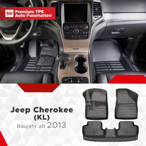 AutoFussmatten Fussmattenprofi Jeep Cherokee KL Baujahr ab 2013