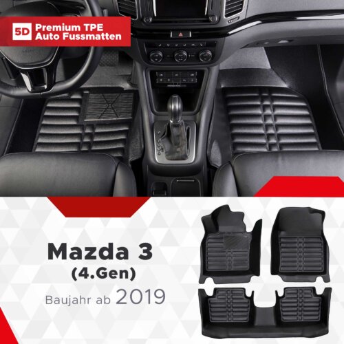 AutoFussmatten Fussmattenprofi Mazda 3 4 Gen Baujahr ab 2019