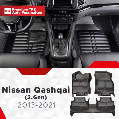 AutoFussmatten Fussmattenprofi Nissan Qashqai 2 Gen Baujahr 2013 2021