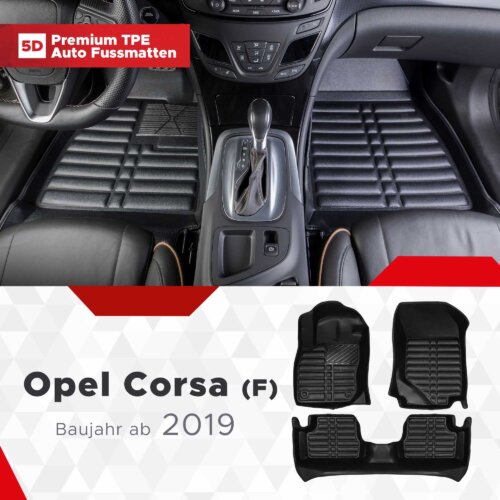 AutoFussmatten Fussmattenprofi Opel Corsa F Baujahr ab 2019