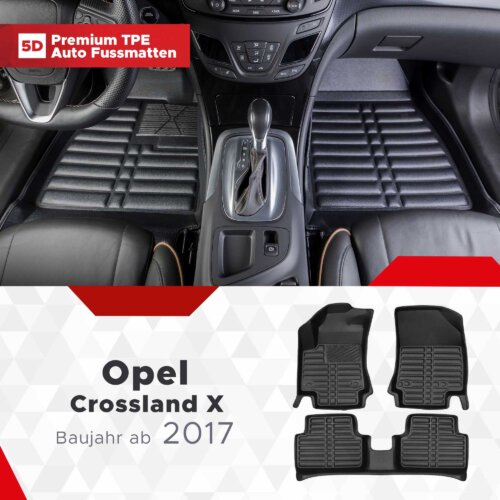 AutoFussmatten Fussmattenprofi Opel Crossland X Baujahr ab 2017