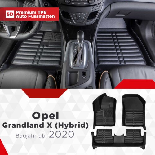 AutoFussmatten Fussmattenprofi Opel Grandland X Hybrid 4X4 Baujahr ab 2020