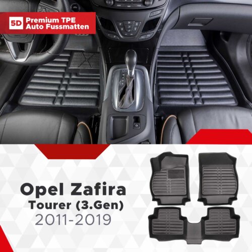AutoFussmatten Fussmattenprofi Opel Zafira Tourer 3 Gen Baujahr 2011 2019