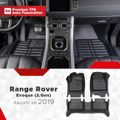 AutoFussmatten Fussmattenprofi Range Rover Evoque 2 Gen Baujahr ab 2019