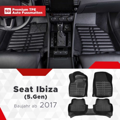 AutoFussmatten Fussmattenprofi Seat Ibiza 5 Gen Baujahr ab 2017