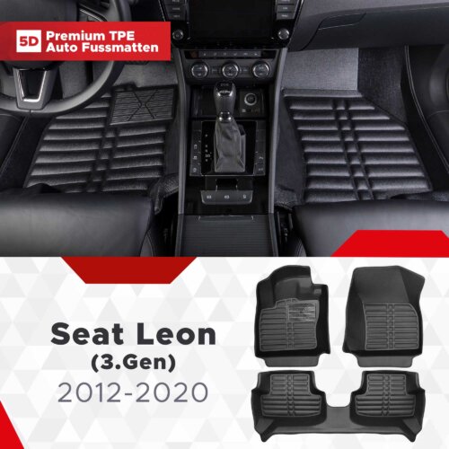 AutoFussmatten Fussmattenprofi Seat Leon 3 Gen Baujahr 2012 2020