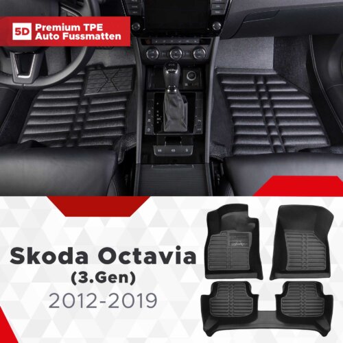 AutoFussmatten Fussmattenprofi Skoda Octavia 3 Gen Baujahr 2012 2019