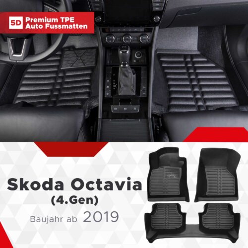 AutoFussmatten Fussmattenprofi Skoda Octavia 4 Gen Year of Construction from 2019