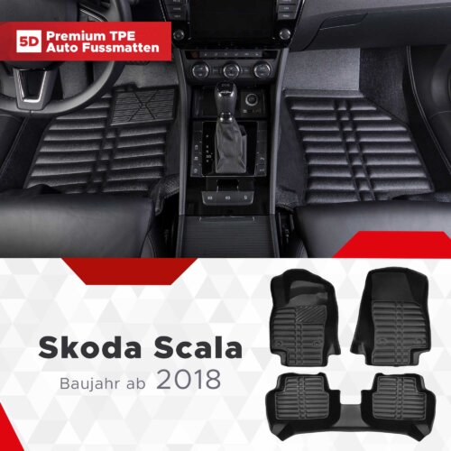 AutoFussmatten Fussmattenprofi Skoda Scala Baujahr ab 2018