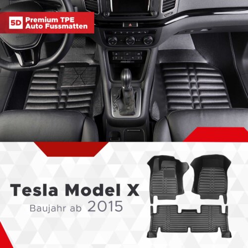 AutoFussmatten Fussmattenprofi Tesla Model X Baujahr ab 2015
