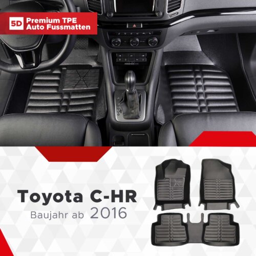 AutoFussmatten Fussmattenprofi Toyota C HR Baujahr ab 2016