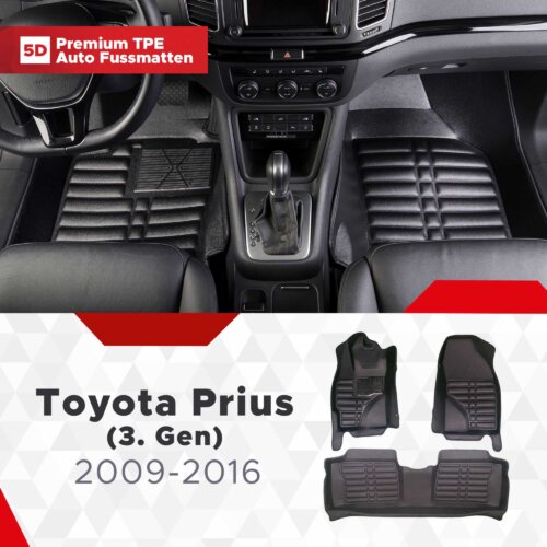 AutoFussmatten Fussmattenprofi Toyota Prius 3 Gen Baujahr 2009 2016