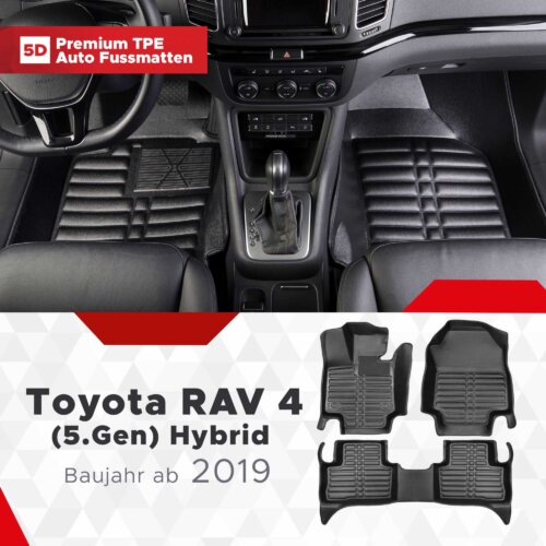AutoFussmatten Fussmattenprofi Toyota RAV 4 5 Gen Hybrid Baujahr ab 2019
