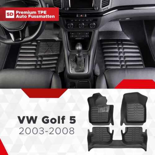 AutoFussmatten Fussmattenprofi VW Golf 5 Baujahr 2003 2008 1