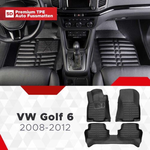 AutoFussmatten Fussmattenprofi VW Golf 6 Baujahr 2008 2012 1