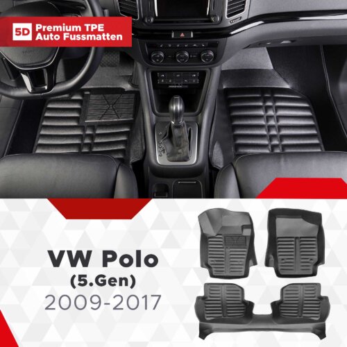 AutoFussmatten Fussmattenprofi VW Polo 5 Gen Baujahr 2009 2017