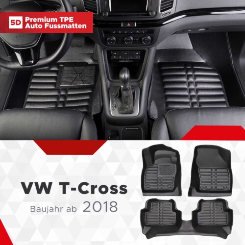 AutoFussmatten Fussmattenprofi VW T Cross Baujahr ab 2018