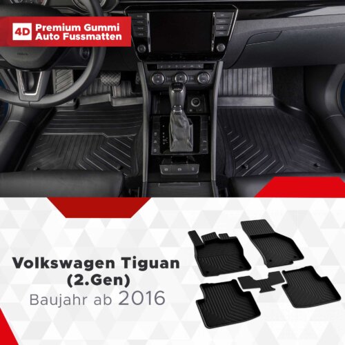 AutoFussmatten Fussmattenprofi VW Tiguan 2Gen Baujahr ab 2016