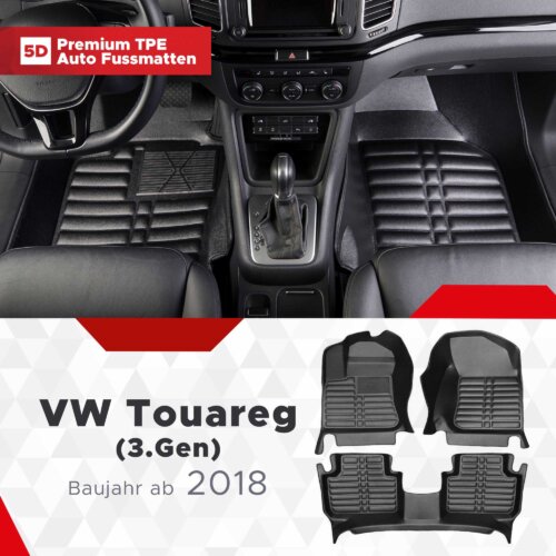 AutoFussmatten Fussmattenprofi VW Touareg 3 Gen Baujahr ab 2018