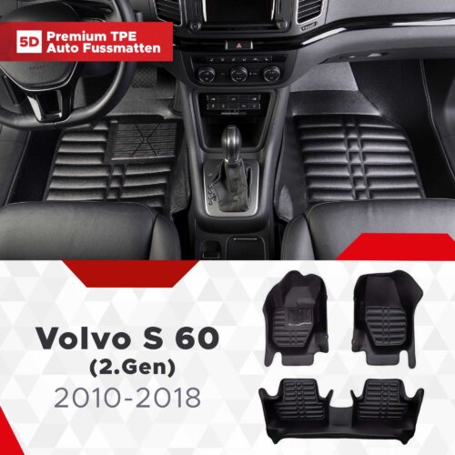 AutoFussmatten Fussmattenprofi Volvo S 60 2 Gen Baujahr 2010 2018