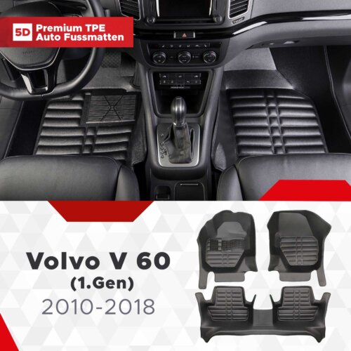 AutoFussmatten Fussmattenprofi Volvo V 60 1 Gen Baujahr 2010 2018