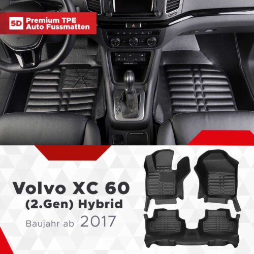 AutoFussmatten Fussmattenprofi Volvo XC 60 2 Gen Hybrid Baujahr ab 2017