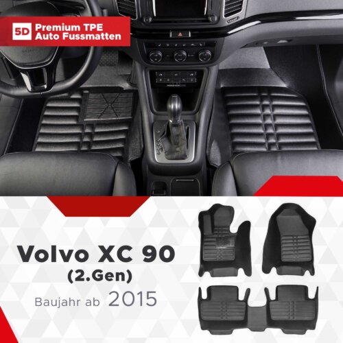 AutoFussmatten Fussmattenprofi Volvo XC 90 2 Gen Baujahr ab 2015