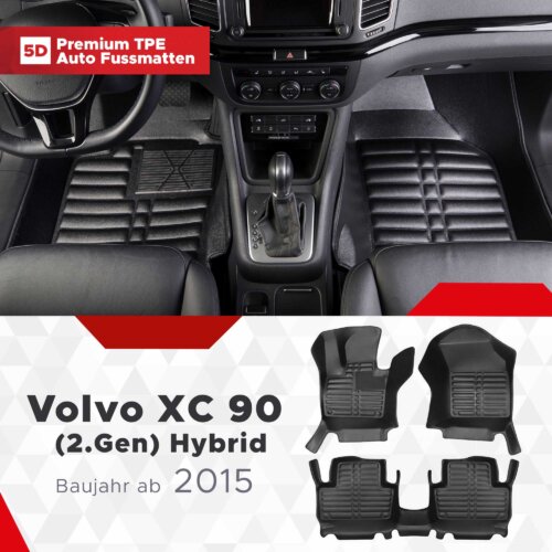 AutoFussmatten Fussmattenprofi Volvo XC 90 2 Gen Hybrid Baujahr ab 2015