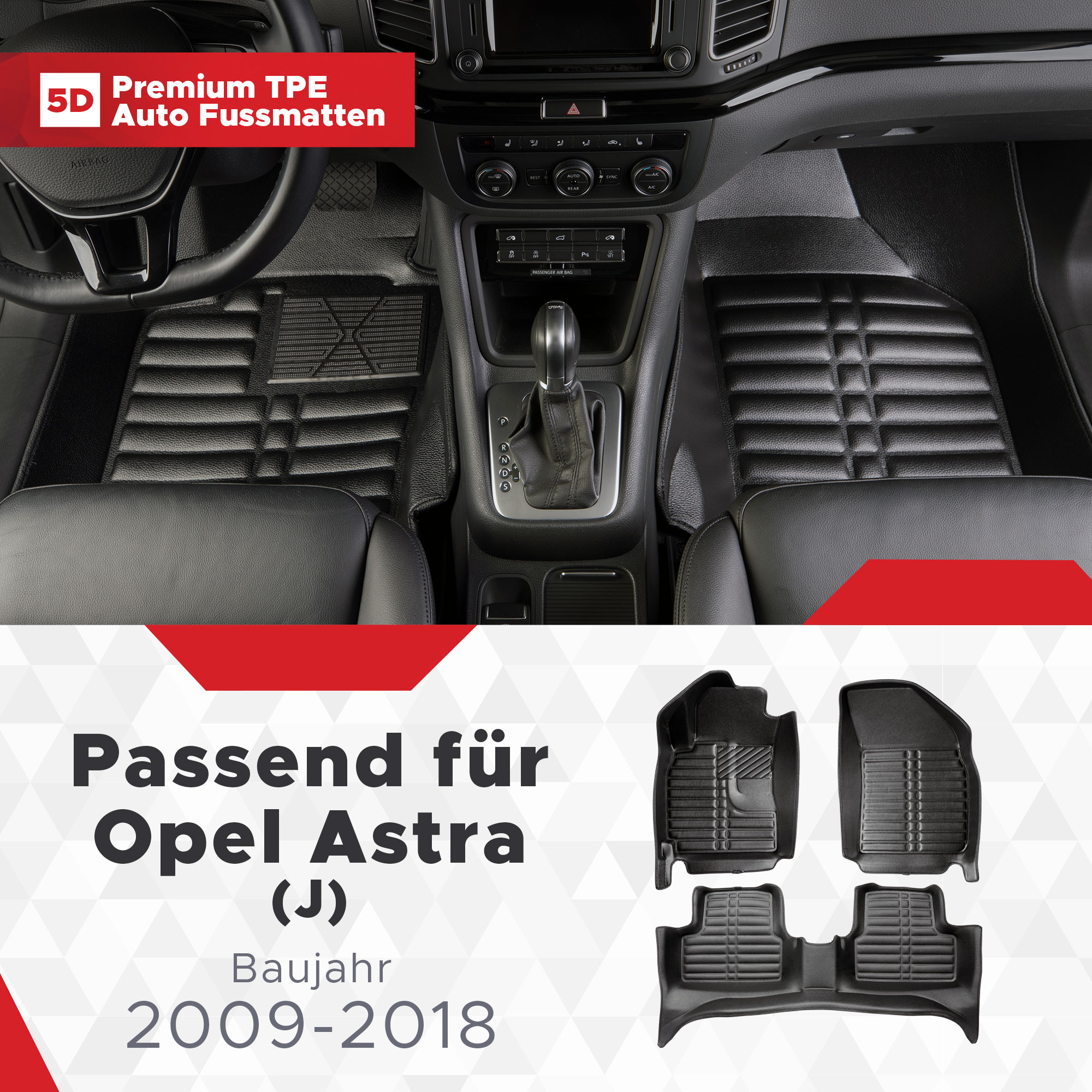 5D Opel Astra (K) Fussmatten Bj ab 2015 TPE