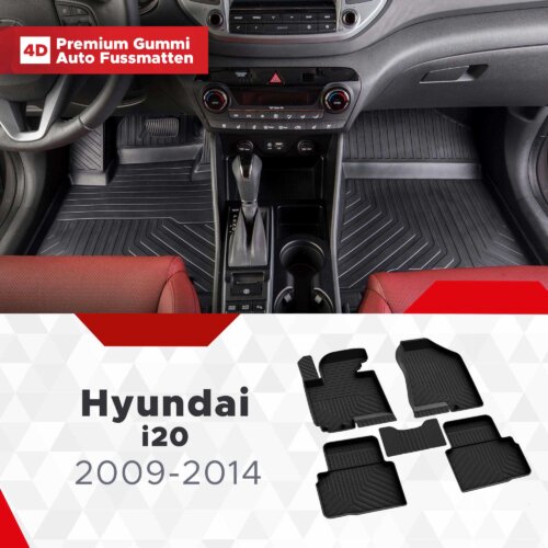 AutoFussmatten Fussmattenprofi Hyundai i20 Baujahr 2009 2014